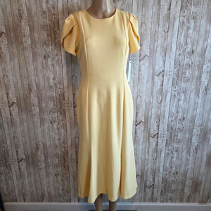 Women's Calvin Klein Yellow Midi Dress Size 6